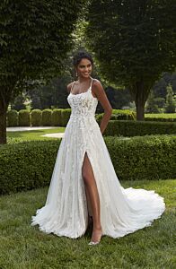 Mori Lee 2622 Palmina Scoop Neck A-Line Bridal Dress