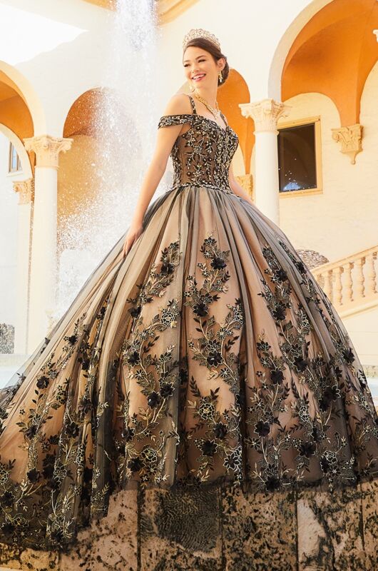 House of Wu 26961 Cold Shoulder Quinceanera Gown
