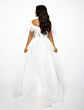 Ava Presley 39213 Feather Strap High Slit Dress