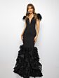 Ava Presley 39312 Sheer Side Ruffle Skirt Dress