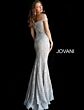Jovani 61357 Silver Evening Dress