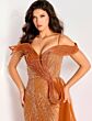 Jovani 45642 Side Overskirt High Slit Embellished Dress