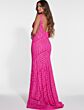 Jovani 38053 Sheer Sides V-Neck Sequin Dress