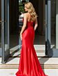 Jovani 50012 Embellished Corset Asymmetrical Waist Dress