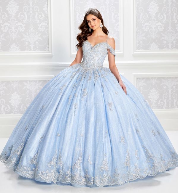Smoky Blue Cinderella Divine J812 Floral Glitter Long Prom Dress for $230.0  – The Dress Outlet
