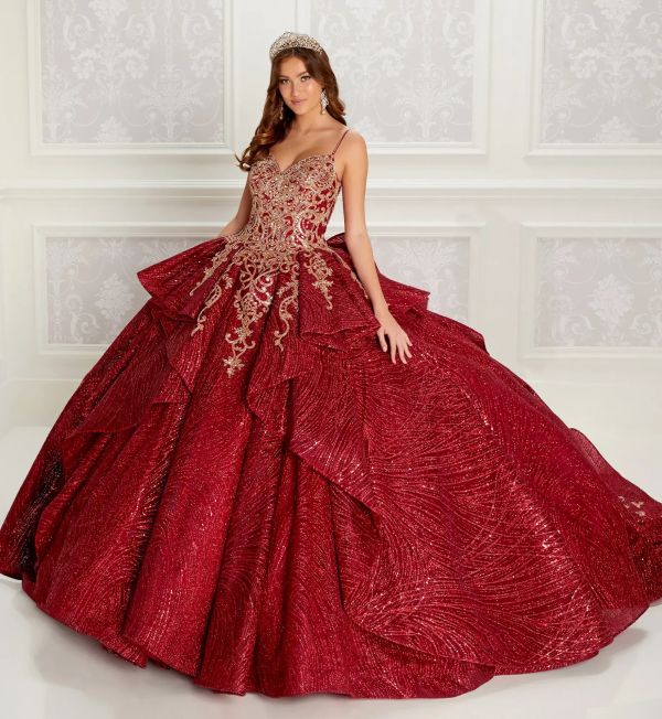 Princesa by Ariana Vara PR22142 Royal Train Pannier Skirt Quince Dress ...