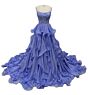 Ava Presley 29133 Strapless Scoop Neck Ruffle Skirt Dress