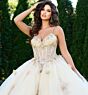 Jovani Q44559 Spaghetti Strap Basque Waist Quinceanera Gown