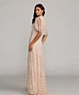 Mac Duggal 9192 High Neckline Short Cape Sleeves Dress