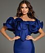 Jovani 40324 Ruffle Neckline Trumpet-Style Corset Dress