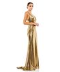 Mac Duggal 26408 Plunging Neckline Metallic Dress
