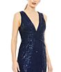 Mac Duggal 26598 Wrap Waist Sequin Dress