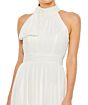 Ieena for Mac Duggal 55035 High Neck Ruched Dress
