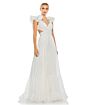 Mac Duggal 67911 Ruffle Strap Lace-Up Dress