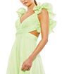 Mac Duggal 67911 Ruffle Strap Lace-Up Dress
