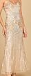 Lara 9921 Beaded V-Neck Spaghetti Strap Fitted Dress