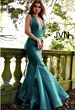 Jovani JVN60917 Crisscross Back Mermaid Formal Gown
