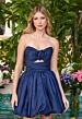 Ava Presley 47247 Bubble Skirt Strapless Ruched Bodice Dress