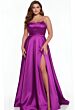 Jovani D5822 Draped Top Slit Skirt Strapless Dress