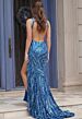 Jovani 47793 Plunging Neckline Geometric Sequin Dress