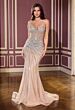 LaDivine CD660 Plunging Sweetheart Neck Embellished Dress