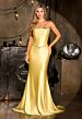 LaDivine CD687 Brush Train Strapless Dress