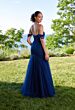 Mori Lee 49182 Detachable Sleeves Ruched Trumpet Dress