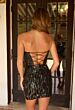 Primavera Couture 4610 Front Keyhole Fitted Black Dress