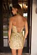 Primavera Couture 4610 Front Keyhole Fitted Black Dress