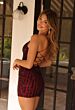 Primavera Couture 4612 Cross Back Fitted V-Neck Dress