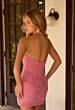 Primavera Couture 4615 Halter Neck Beaded Ice Blue Dress