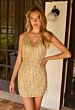 Primavera Couture 4629 Fitted Neon Pink Beaded Fringe Dress