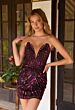 Primavera Couture 4634 Fitted Black Gold Plunging Neck Dress