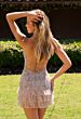 Primavera Couture 4647 Ruffle Hem Fitted Black Dress