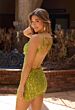 Primavera Couture 4694 Sleeveless Fitted Sequin V-Neck Dress