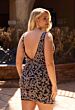 Primavera Couture 14117 Beaded Side Slit Fitted Plus Size Dress