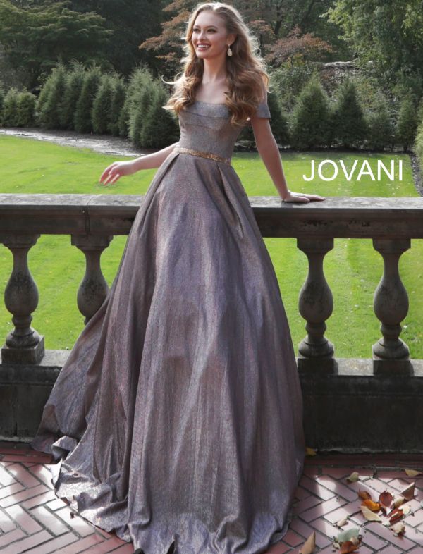 Jovani 66950 Off-The-Shoulder with Pockets Formal Dress