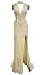 Ava Presley 47250 High Slit Plunging Choker Neck Dress