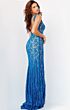Jovani 08515 Dark Peacock-Nude Prom Dress