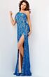Jovani 08515 Dark Peacock-Nude Prom Dress