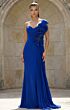 Jovani 47202 Asymmetric Neck Cap Sleeve Dress