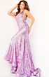 Jovani 23079 Illusion Sides Sequin Dress