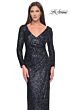 La Femme 31698 Navy Evening Dress