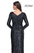 La Femme 31698 Navy Evening Dress