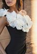 Mac Duggal 21079 Asymmetrical Neckline Flower Embellished Dress