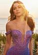 Mori Lee 49102 Godet Skirt Sheer Back Sequin Dress