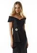 Mori Lee MGNY 72417 Ruffle Waist Off The Shoulder Dress