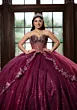 Mori Lee 89480 Sheer Bodice Off-The-Shoulder Vestido XV Quince Años Gown