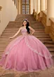 Mori Lee 89480 Sheer Bodice Off-The-Shoulder Vestido XV Quince Años Gown