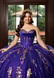 Mori Lee 89481 Sweetheart Neck Draped Sleeve Sweet 16 Gown
